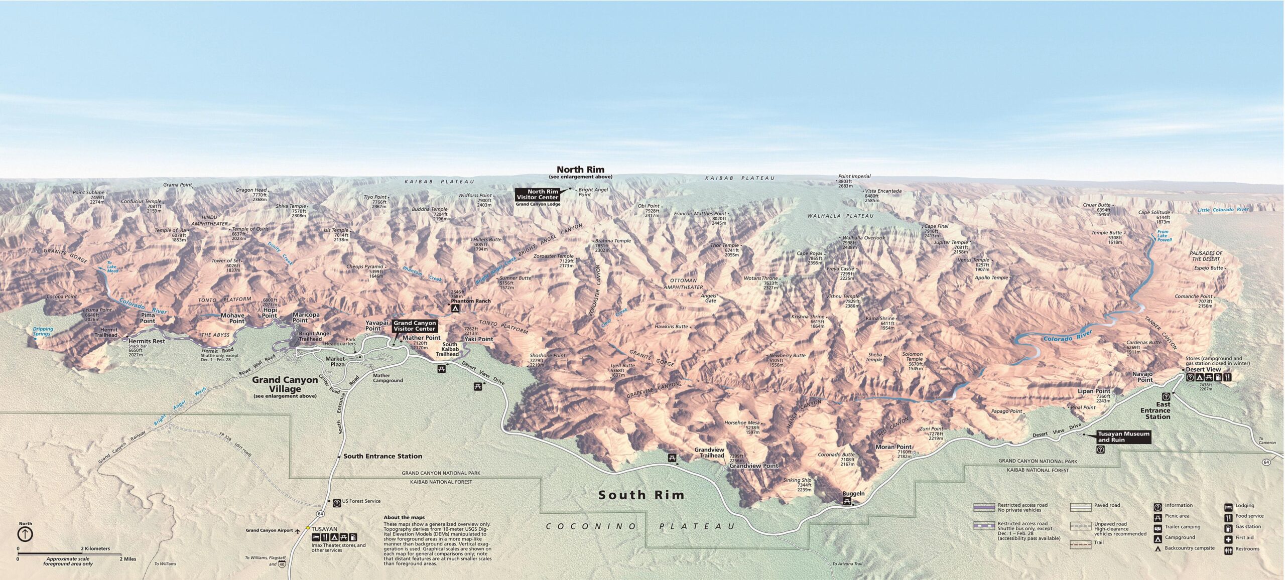 grand canyon national park map